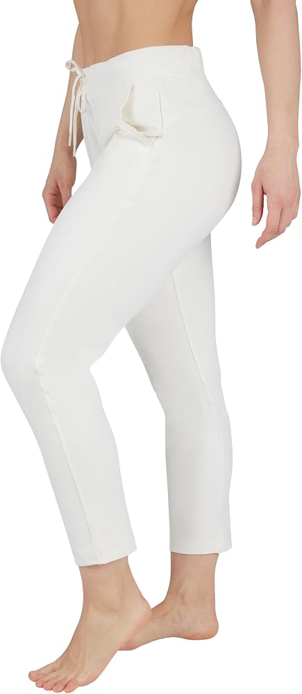 Womens Straight Leg Pant High Waisted Yoga Workout Pants — Gardenia