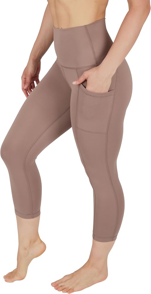High Waist Squat Proof Yoga Capri Leggings with Side Pockets for Women — Leafless Tree Lux With Pocket